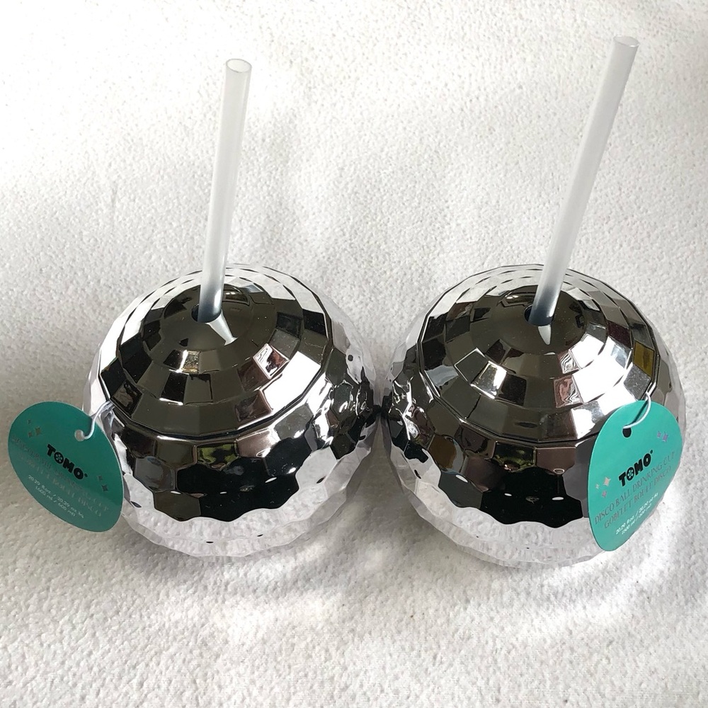 4/$20  2 Plastic Disco Ball Drinking Cups 600ml